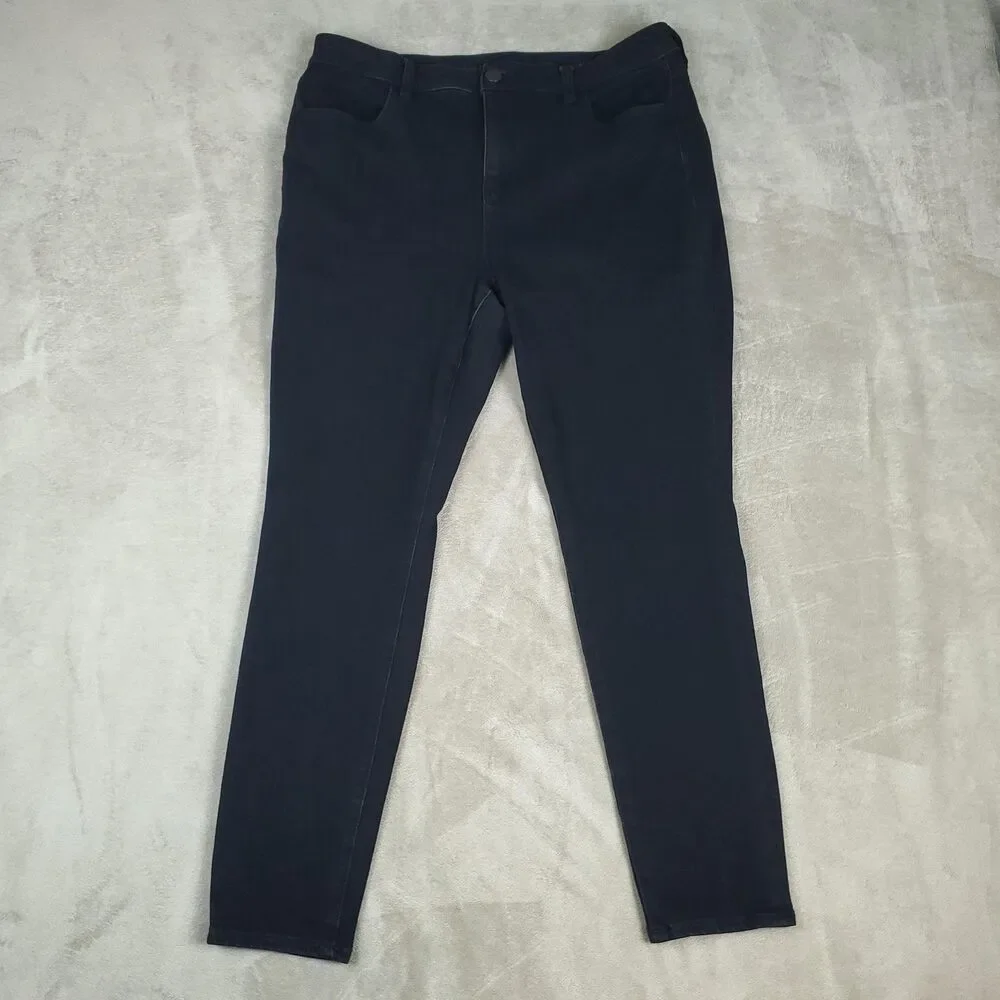 American Eagle Jeans Womens 16 Black High Rise The Dream Jean Skinny Stretch - Picture 1 of 14